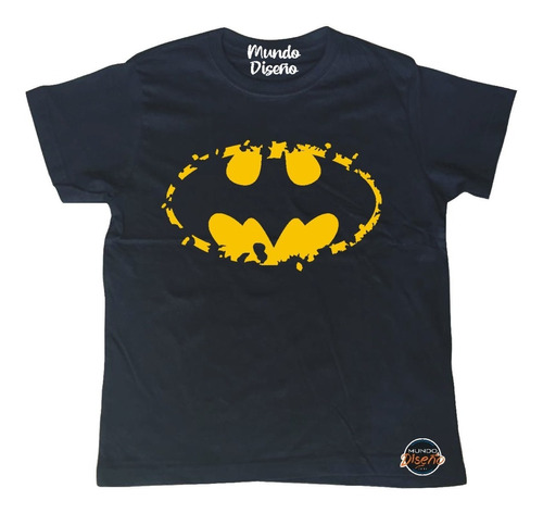 Polera De Niño Batman Rasgado Liga De La Justicia