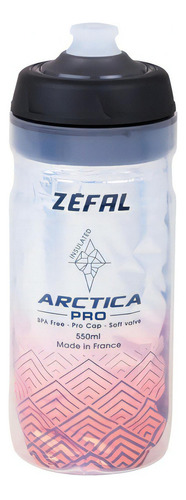 Botella térmica Caramanhola para bicicleta Zéfal Arctica Pro de 550 ml, color rojo