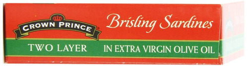 Príncipe De Dos Capas Brisling Sardinas En Aceite De Oliva V