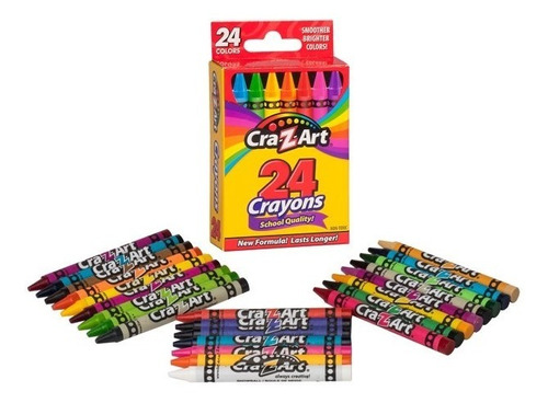 Creyones De Cera Cra-z-art Escolar 24 Unidades Originales