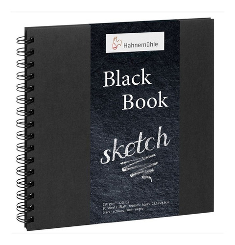 Hahnemuhle Cuaderno De Boceto Black Book 250g 23.5x23.5 30h