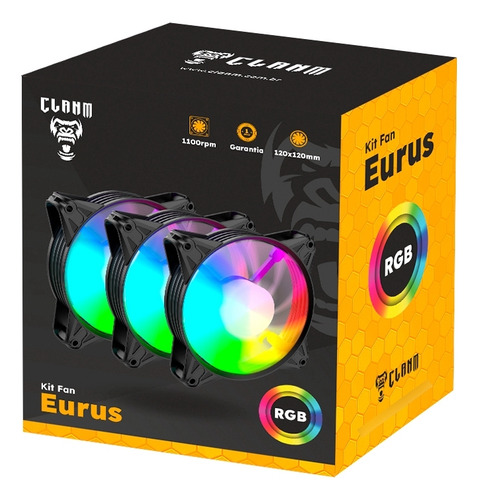 Gabinete Preto Gamer Placa Mãe Micro Atx / Itx Com 03 Cooler