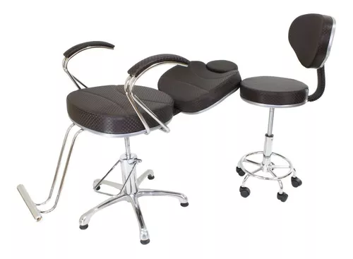 Poltrona Reclinável Cadeira Barbeiro Salão Beleza + Lombar