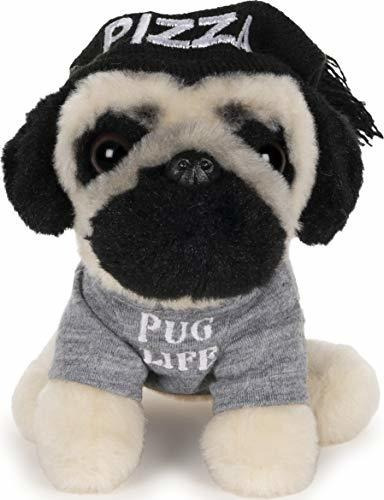 Peluche Pug Doug Con Gorra De Pizza, 5 .