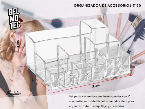Organizador Porta Accesorios Cosmeticos Acrílico Maquillaje