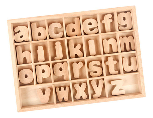 Bloques De Letras Del Alfabeto De Madera Montessori Juguetes