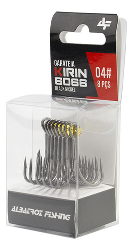 Garatéia Albatroz Kirin 6066 Black Vários Tamanhos - 8 Pçs