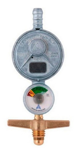 1 Pc  Regulador Gas Alianca Peq.505 C/manometro Fera 102887