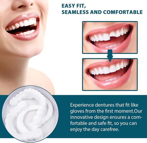 Dientes Postizos, 2 Piezas, Carillas, Dentaduras Postizas, P