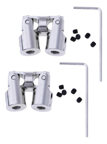 2pc Joint Universal Joint Gimbal Coupling Axle Joint 5-5mm