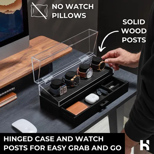 Vitrina Para Relojes Holme & Hadfield Premium De Madera Con