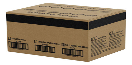 Adoçante Gold Aspartame em pó sem glúten 800 g 1000 u