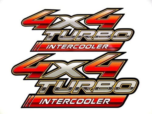 5 Par De Adesivo Para Toyota Hilux Turbo Intercooler 20732 Cor Prata E Vermelho