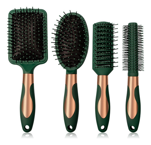 4 Cepillo Para Cabello Rizado Y Ondulado, Cepillo