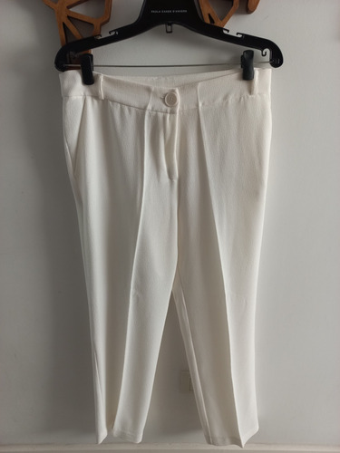 Pantalón Vestir Tipo Sastre T40 Blanco