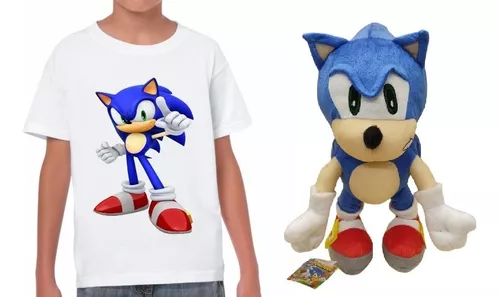 Boneco Pelúcia Sonic Grande 30 Cm Antialérgico