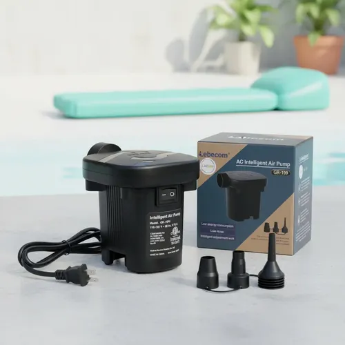 Inflador Portátil 160w Bombas De Aire Compresor Eléctrico Lagom Gr-109 Lebecom Inflar Y Desinflar Para Colchon Piscina Alberca Inflable 3 Boquillas S/m/l Accessorio Deportivo De Camping Alta Potencia