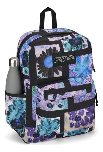 Mochila Jansport Specialty Superbreak 26l Negro Flores Color Lila