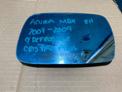 Luna Espejo Acura Mdx Rh 07-09 Defroster Cristal Azul Origin