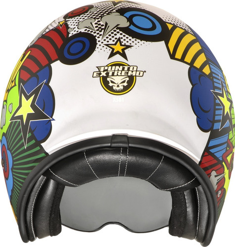 Imagen 2 de 2 de Casco Moto Abierto Con Visor Comic X581 Punto Extremo - Fas