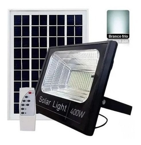 Refletor Holofote Solar 400w Led Ip67 C/ Placa E Controle