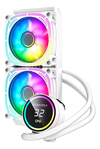 Water Cooler Acegeek Temp C240, Argb, 240mm, Branco
