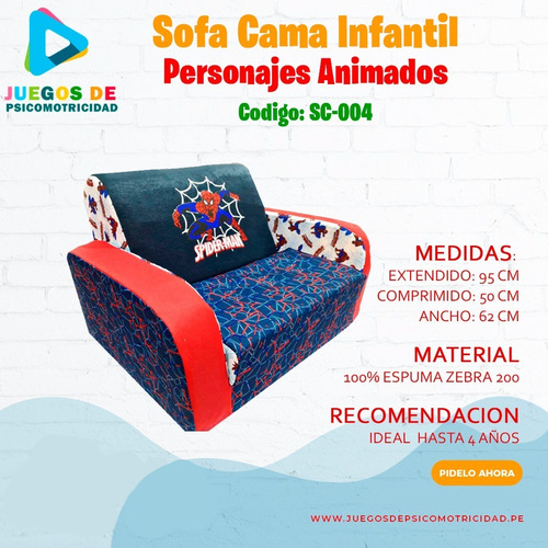 Imagen 9 de 10 de Sofa Cama Para Niños Y Niñas