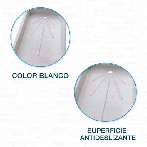 Imagen 6 de 10 de Receptaculo Ducha Rectangular Plato 120x70 Cm Anti Envio