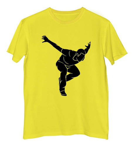 Remera Niño Color Persona Saltando Parkour Ilustracion M5