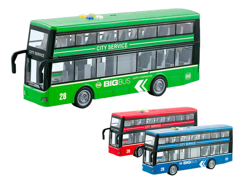 Colectivo Juguete Luz Sonido Bus Micro Fricción Escala 1:16