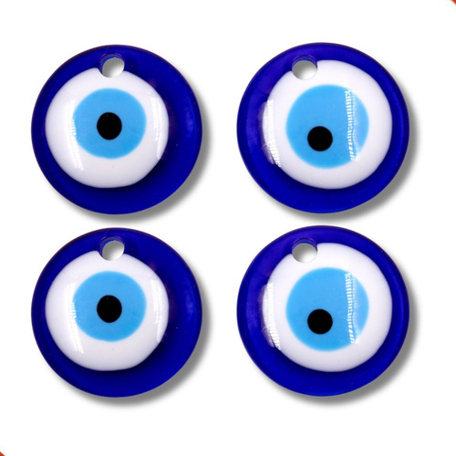 Pingente Olho Grego De 40mm Em Resina Pacote Com 20 Peças Cor 042 - Azul 42