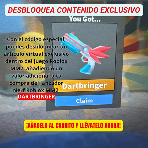 Nerf Roblox Mm2 Dartbringer Hasbro Original Coleccionable