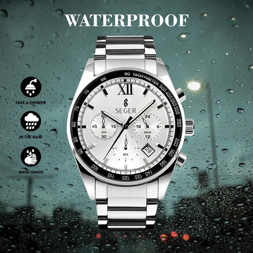 Imagen 5 de 10 de Reloj Hombre Seger 9096 Original Eeuu Elegante Lujoso Vestir