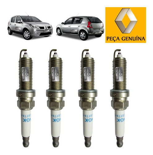 Kit Vela Igniçao 4 Unidades Sandero 1.0 16v D4d 224019202r