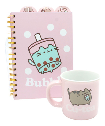 Set Gato Pusheen Libreta Y Taza