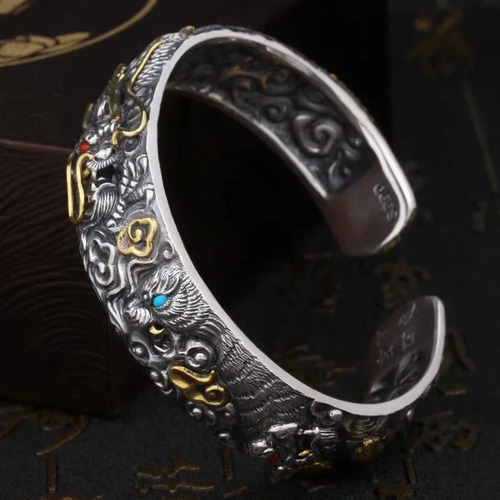 Xxpulsera Para Hombre Con Diseño De Dragón Fénix Tallado En