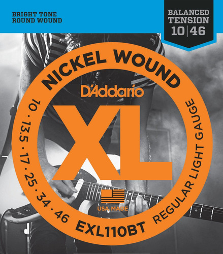 10 Sets D 'addario Exl110bt Nickel Wound Cuerda Para Tension