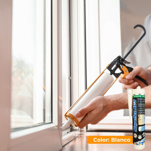 Sellador Acrílico Pintable Blanco Mapei Mapeflex Ac3 X4u