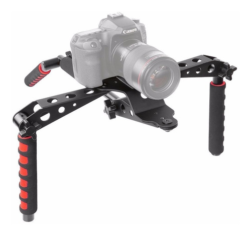 Estabilizador de hombro Spider Rig para cámaras y videocámaras, color negro