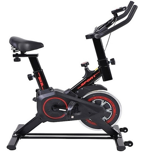 Bicicleta Ergométrica Spinning Preto E Vermelho Full Nf 