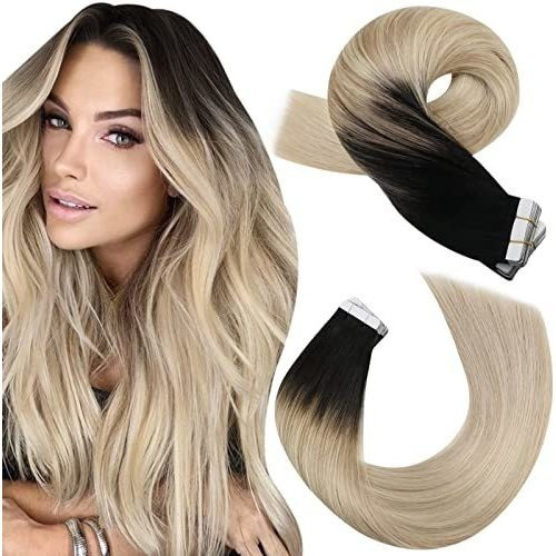 Moresoo Ombre Tape In Hair Extensions 14 Inch Human 4s32u