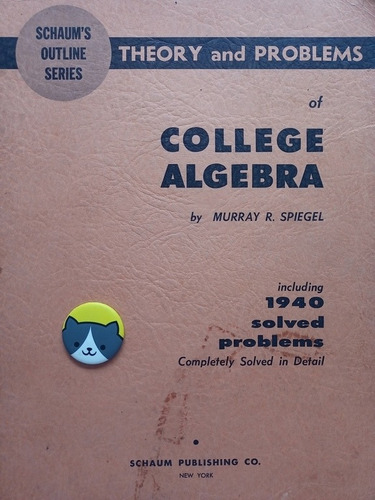 Libro College Algebra Schaum Spiegel 142f9 (Usado)