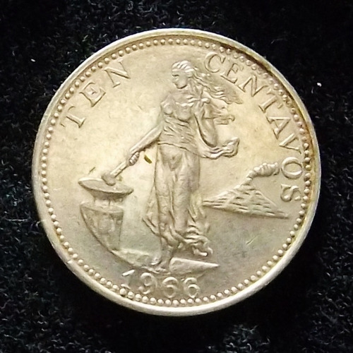Filipinas 10 Centavos 1966 Excelente Km 188