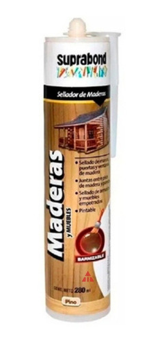 Sellador Acrílico De Maderas Y Muebles Suprabond 280ml Pino