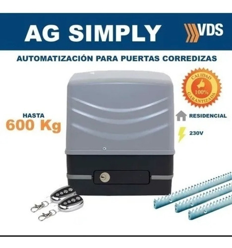 Motor Vds Simply 600 Kilos Para Portón Eléctrico