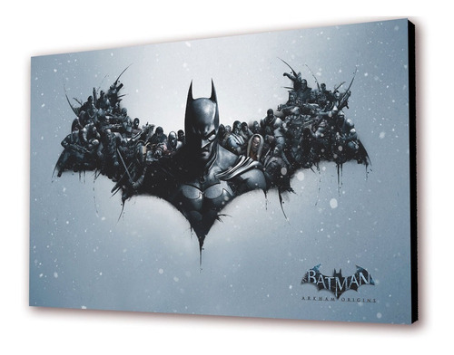 Imagen 1 de 3 de Cuadro 50x30cms Decorativo Batman Arkham Origins 