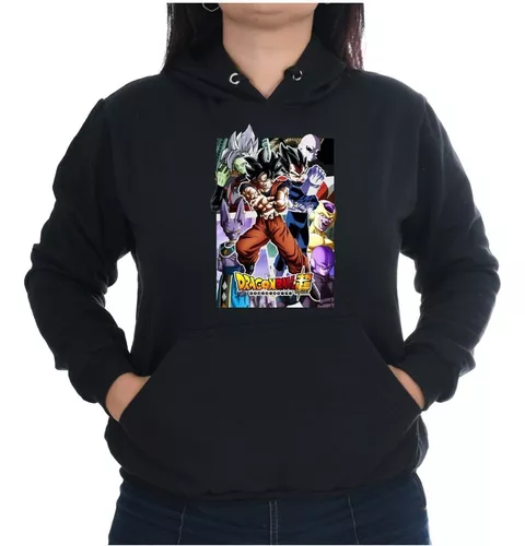 Blusa Moletom Canguru Dragon Ball Goku Vegeta Brincos Potara