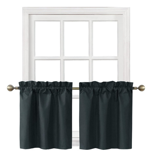 Cortinas Opacas Con Dobladillo Para Barra Para Ventana Peque