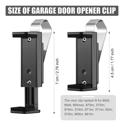 Clip Universal Para Apertura Puerta Garaje Visera Remota 1.9