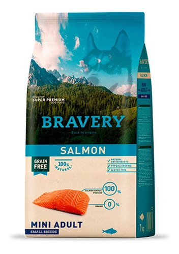 Comida Para Perros Adultos Mini Salmon 2kg Bravery